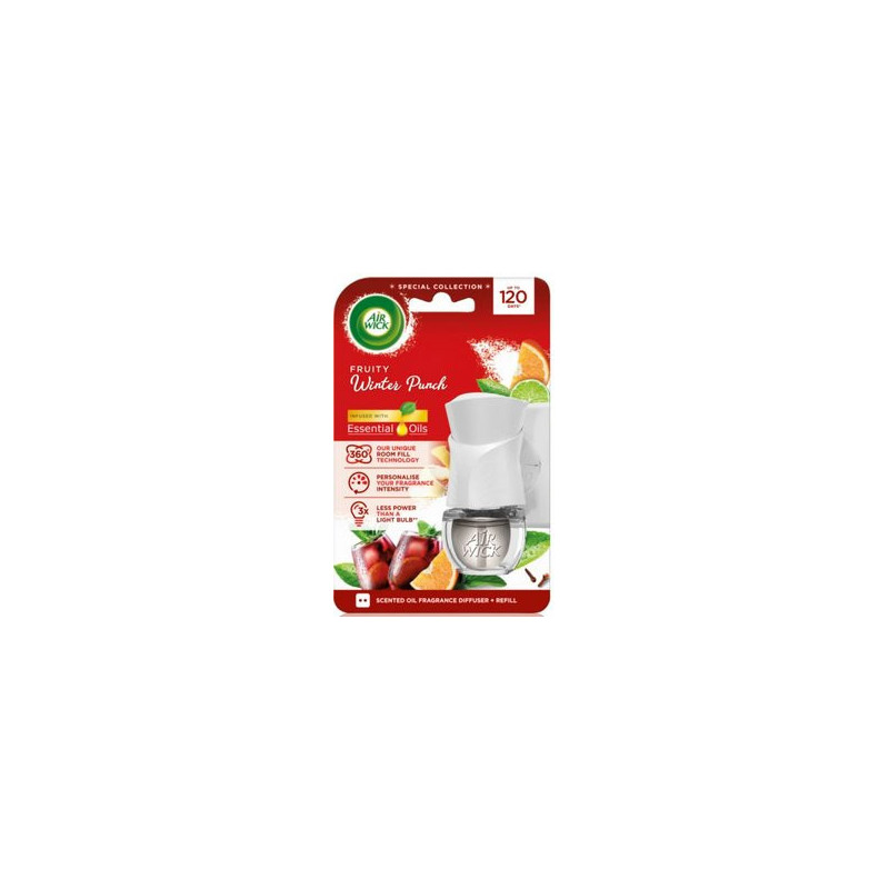 Air Wick Life Scents Elektrický osviežovač vzduchu strojček a náplň Winter punch  19 ml (kartón 6 ks)