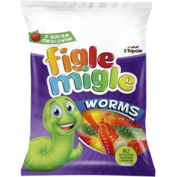 Figle Migle Worms 80g (kartón 12 ks)