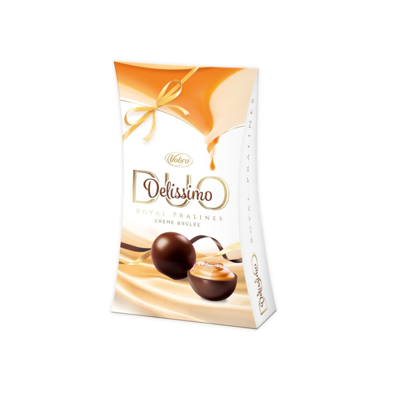 Vobro Delissimo Creme Brulee čokoládové pralinky 105g (kartón 8 ks)