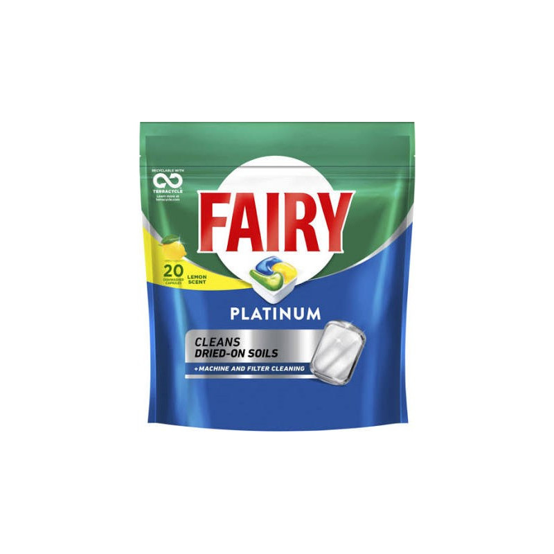 Fairy Platinum Cleans kapsule do umývačky Lemon 20ks