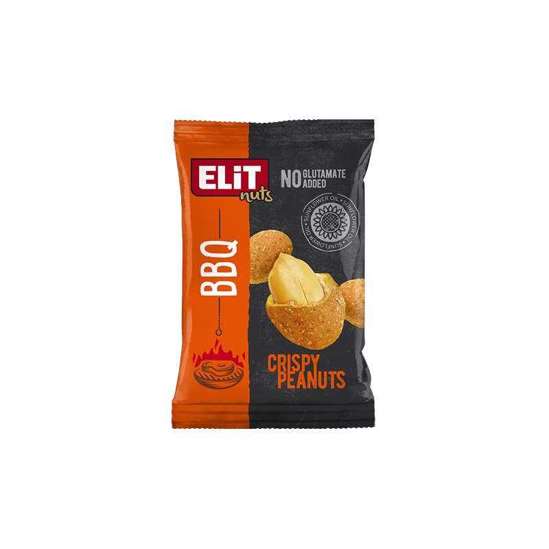 Elit Crispy Peanuts 70g krupavé arašídy BBQ
