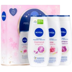 Nivea Darčeková kazeta Feel Shower Soft  3x250ml