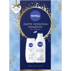 Nivea Darčeková kazeta Creme Soft  Sprchový gel 250ml+ Teľové mlieko 400 ml