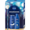 Nivea Darčeková kazeta Creme Care sprxhový gel 250ml + Teľové mlieko 250ml