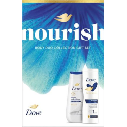 Dove darčeková kazeta Nourish sprcový gel 225ml+Telové mlieko 250ml