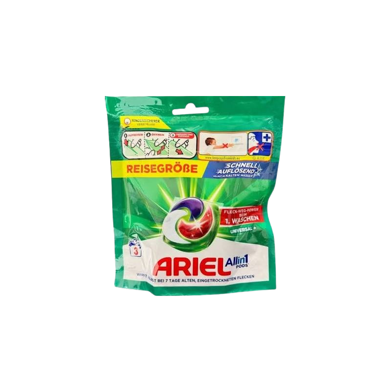 Ariel Allin1 Kapsuly pracích prostriedkov Universal+ 3 ks -70,8g