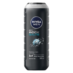 Nivea pánsky sprchový gél - Rock Salts 3in1 500ml