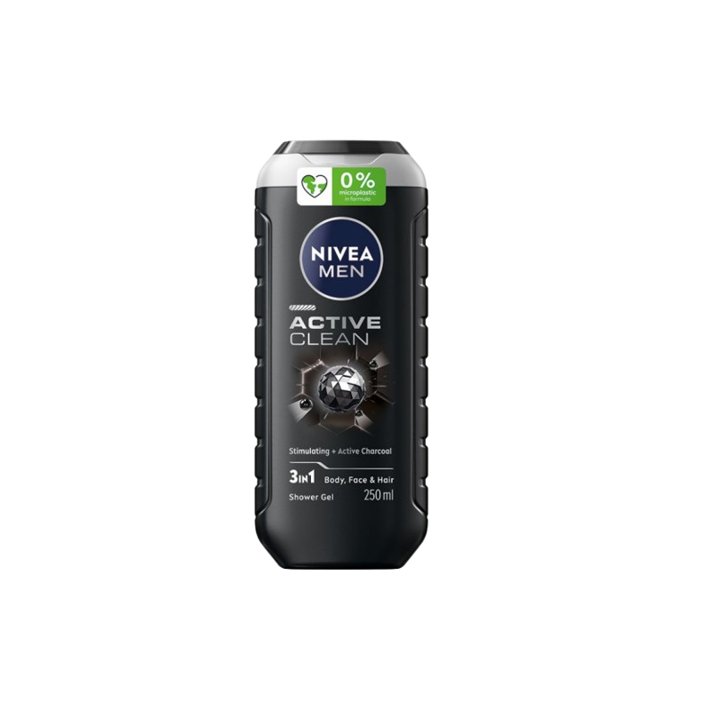 Nivea pánsky sprchový gél - Active Clean 3in1 250ml