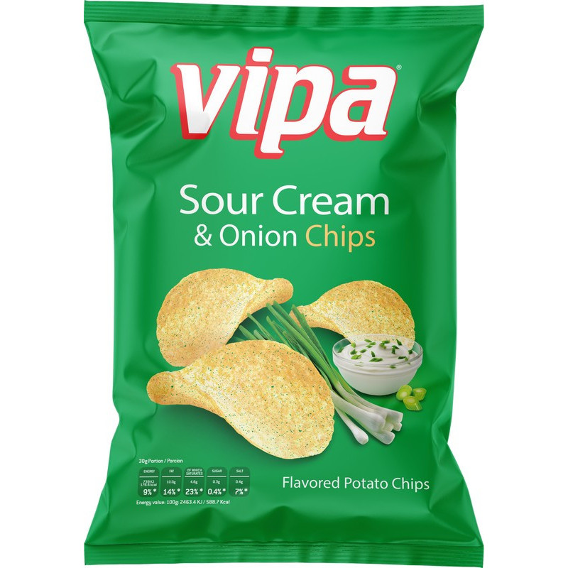 Vipa chips s smotanovo -cibuľová príchuťou 80g