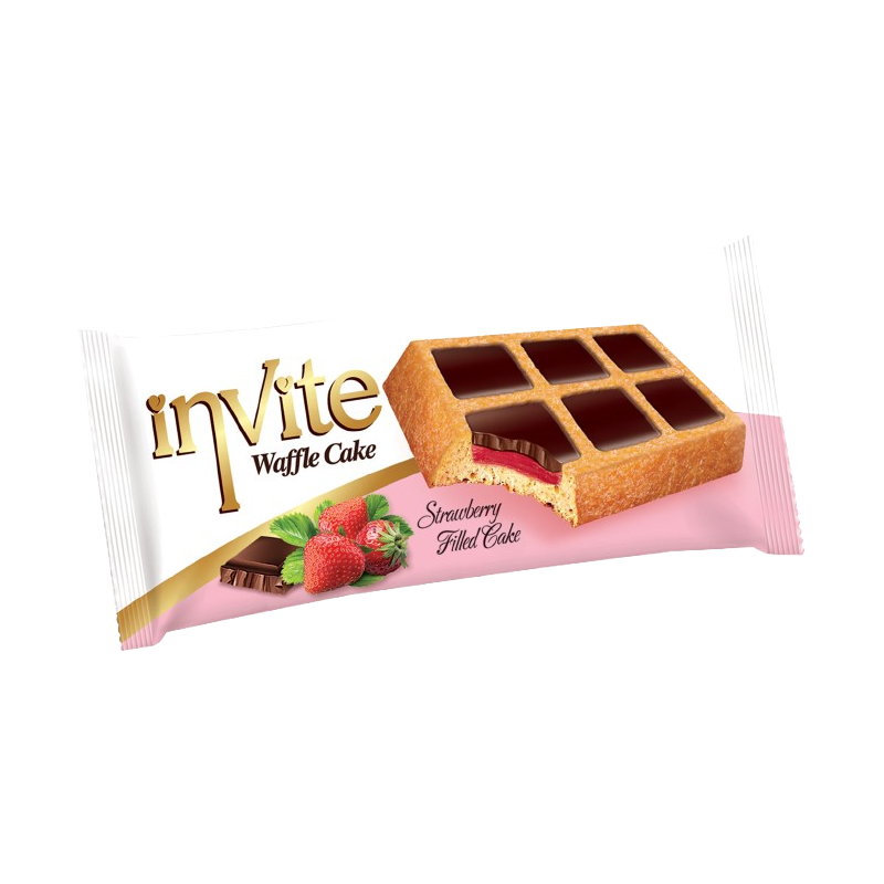 Invite Waffle Cake jahodovou príchuťou 45g