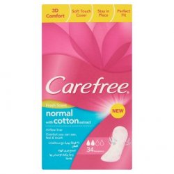 Johnson Carefree Slip normal cotton Dámske hygienické intímne vložky 34 ks