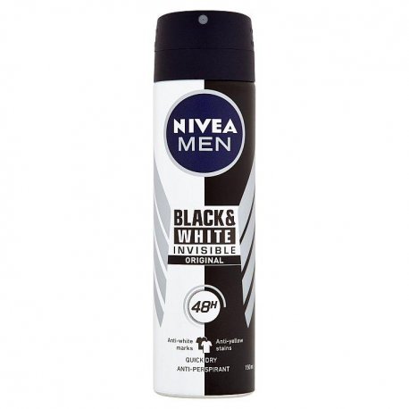 Nivea Antiperspirant Men Black White Invisible Original  150 ml