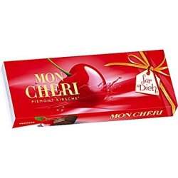 Mon Cheri Čokoládové bonbóny plnené celou čerešňou v likéri T10  105g