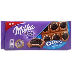 Milka Oreo Sandwich mliečna čokoláda a sušienky 92 g