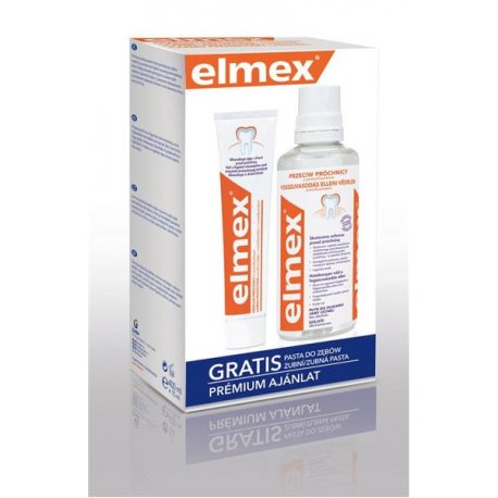 Elmex ústná voda 400ml + zubná pasta classic 75 ml