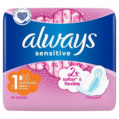 Always ultra sensitive normal plus hygienické vložky 10 ks