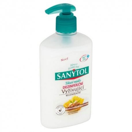 Sanytol Dezinfekčné tekuté mydlo Mandľové mlieko a materská kašička 250 ml 