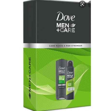 Dove darčeková kazeta pre mužov  Extra Fresh  sprchovací gél na telo 250 ml + deodorant 150 ml