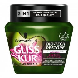 Gliss Kur Regeneračná maska na vlasy 2v1 Bio-Tech Restore (2 in 1 Rich Butter Mask) 300 ml