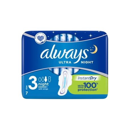 Always ULTRA NIGHT 7 hygienické vložky 7 ks