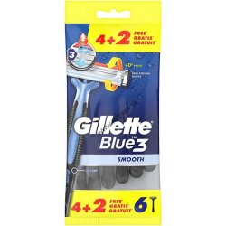 Gillette Blue3 jednorázové žiletky 4+2