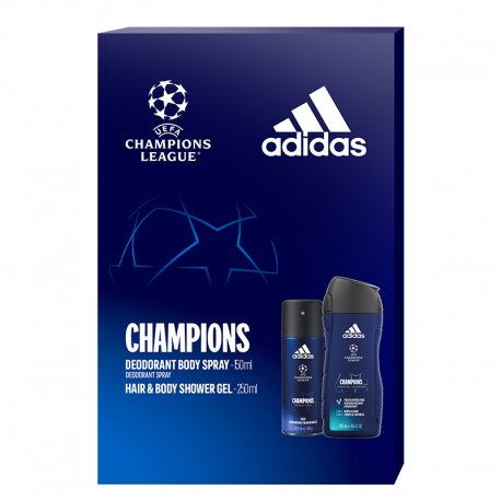 Adidas darčeková kazeta Champions deo 150ml + sprchový gél 250ml
