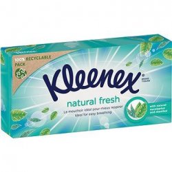 Kleenex Natural Fresh box papierové vreckovky 64ks
