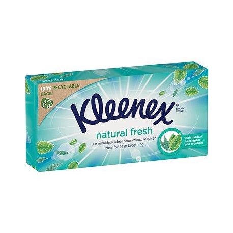 Kleenex Natural Fresh box papierové vreckovky 64ks