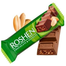 Roshen mliečnočokoládová tyčinka s arašidami 29g