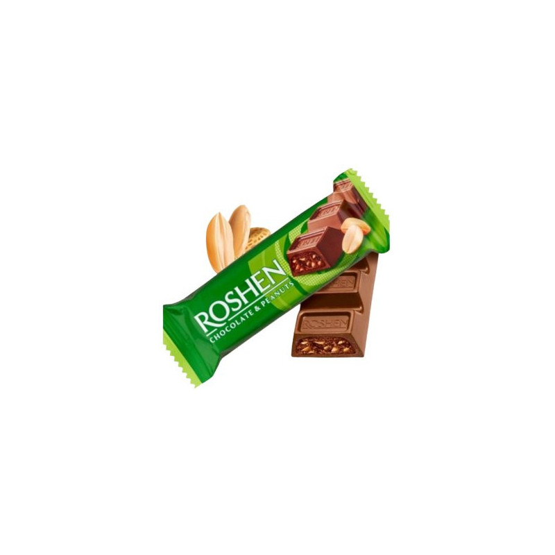 Roshen mliečnočokoládová tyčinka s arašidami 29g