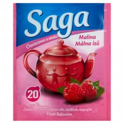 Saga čaj Malina 20 ks   34 g