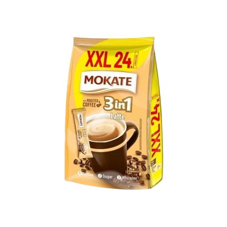 Mokate Caffetteria 3in1 Latte instantný kávový nápoj v prášku 24 x 15 g 