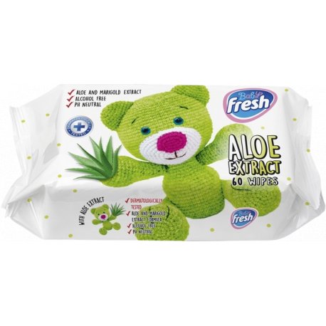 Baby fresh vlhčené utierky Aloe vera 60ks 