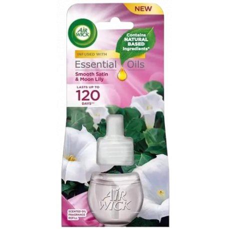 Air Wick  tekutá náplň do elektrického prístroja Smooth Satin Moon Lily - Jemný satén a mesačná ľalia 19 ml