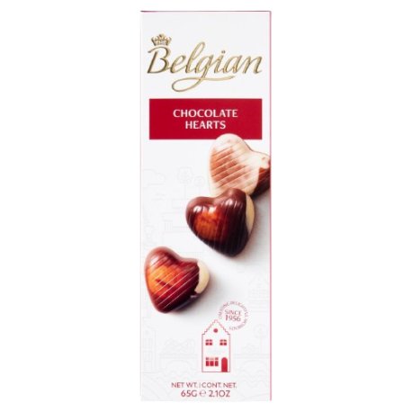 Belgian Chocolate Hearts haselnut dezert 65 g 