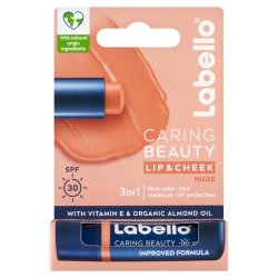 Labello Caring Beauty Lip & Cheek Nude Farebný balzam na pery 4,8 g